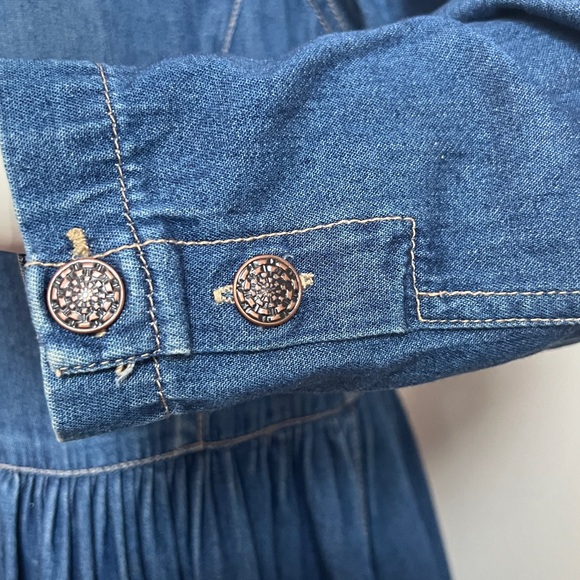 Studio Blue Floral Long Sleeve denim Dress - Picture 5 of 10